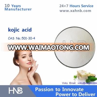 wholesale kojic acid soap / kojic acid powder 501-30-4 for Skin Whitening